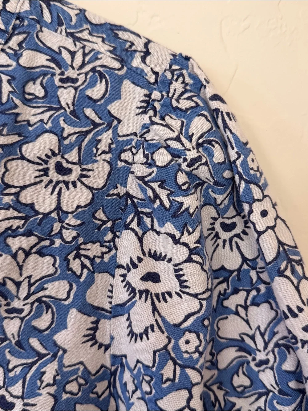 J.Crew Linen Blend Floral Button-Up Top Size S